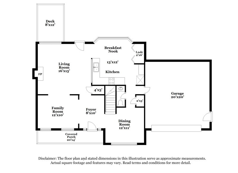 1,860/Mo, 2648 Laurel Woods Lane Conyers, GA 30094 Floorplan View