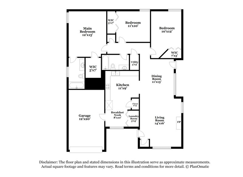 1,700/Mo, 4440 Princeton Terrace Decatur, GA 30035 Floor Plan View