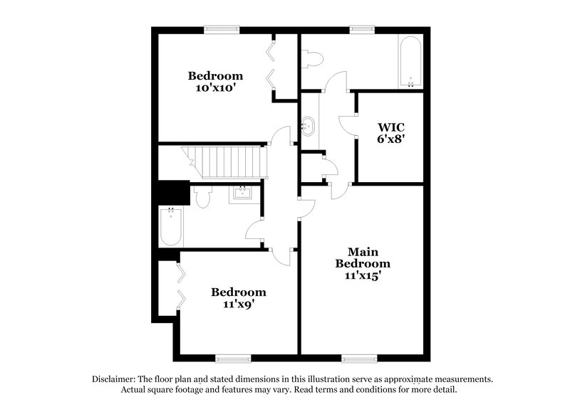 1,810/Mo, 545 Forest Hills Path Forest Park, GA 30297 Floor Plan View 2