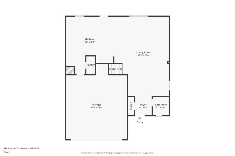 1,940/Mo, 174 Biscayne Terrace Hampton, GA 30228 Floorplan View