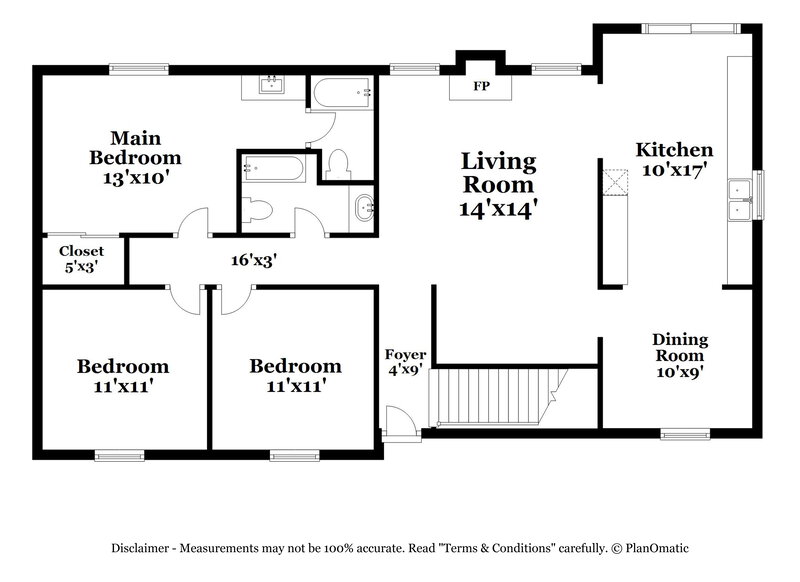 2,150/Mo, 5710 Deerfield Place NW Kennesaw, GA 30144 Floor Plan View