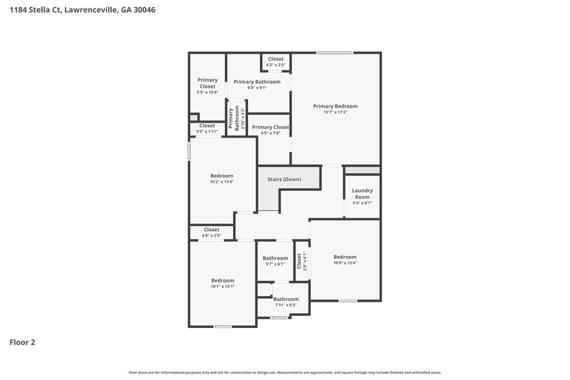 2,195/Mo, 1184 Stella Court Lawrenceville, GA 30046 Floor Plan View 2