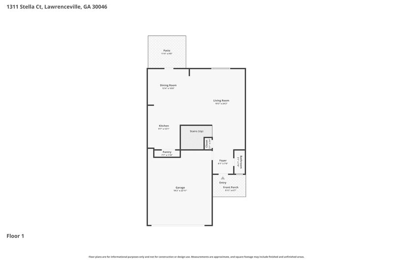 2,170/Mo, 1311 Stella Court Lawrenceville, GA 30046 Floor Plan View