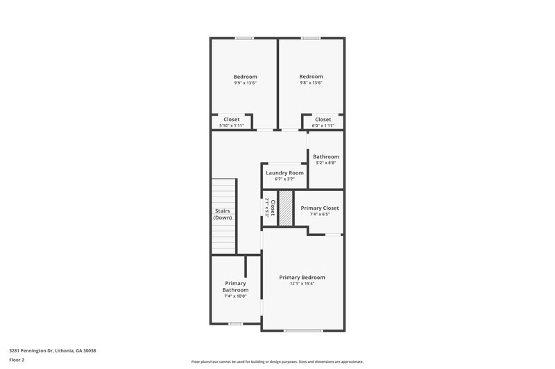 1,715/Mo, 3281 Pennington Drive Lithonia, GA 30038 Floor Plan View 2