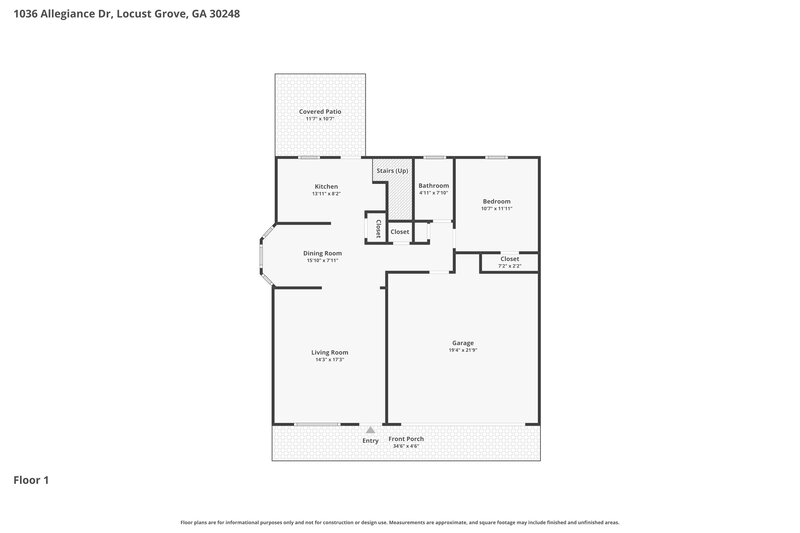 2,040/Mo, 1036 Allegiance Drive Locust Grove, GA 30248 Floor Plan View