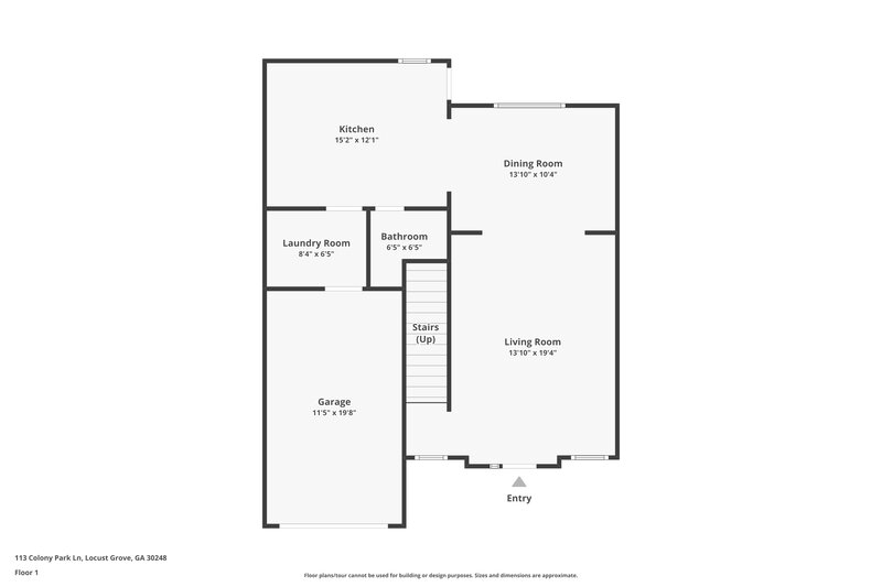 1,720/Mo, 113 Colony Park Lane Locust Grove, GA 30248 Floor Plan View