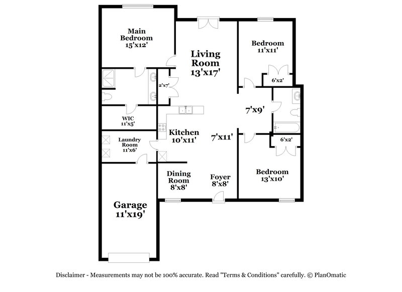 1,825/Mo, 177 Colony Park Lane Locust Grove, GA 30248 Floor Plan View