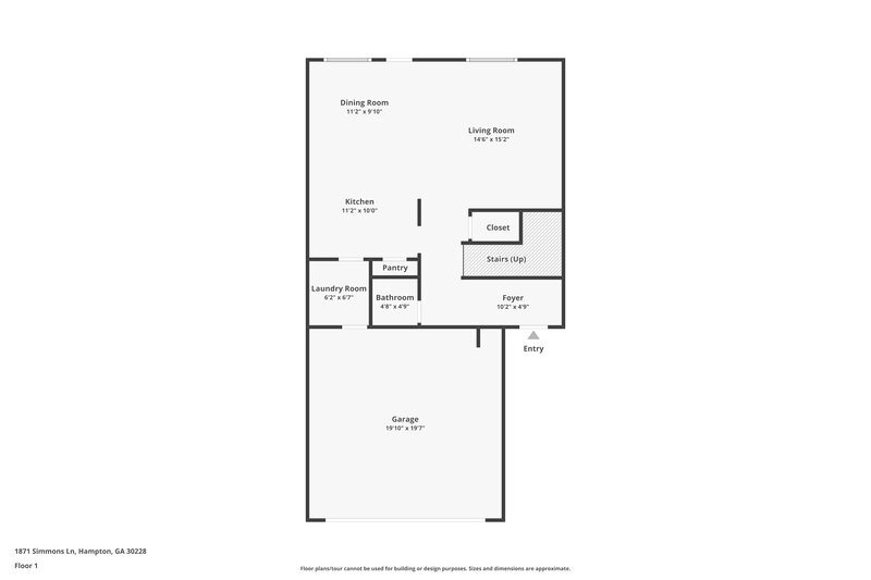 2,870/Mo, 1871 Simmons Lane Hampton, GA 30228 Floor Plan View