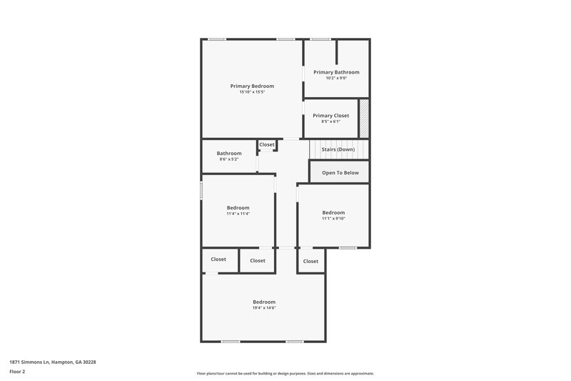 2,870/Mo, 1871 Simmons Lane Hampton, GA 30228 Floor Plan View 2