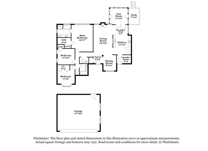 2,050/Mo, 3510 Baroney Lane SW Marietta, GA 30008 Floor Plan View