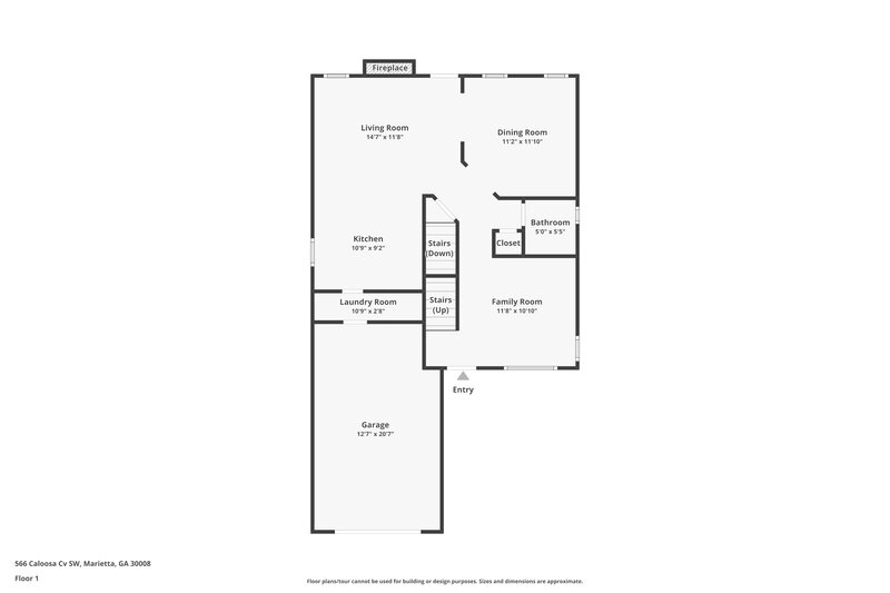 1,800/Mo, 566 Caloosa Cove SW Marietta, GA 30008 Floor Plan View 2
