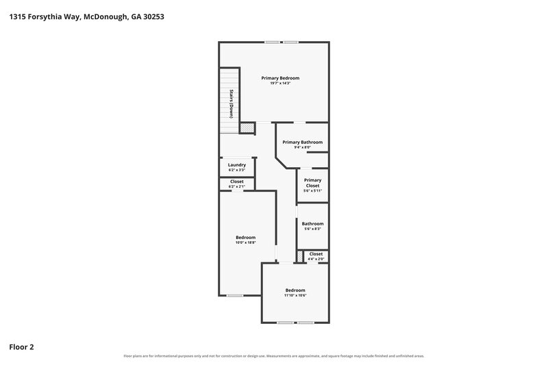 1,835/Mo, 1315 Forsythia Way McDonough, GA 30253 Floor Plan View 2