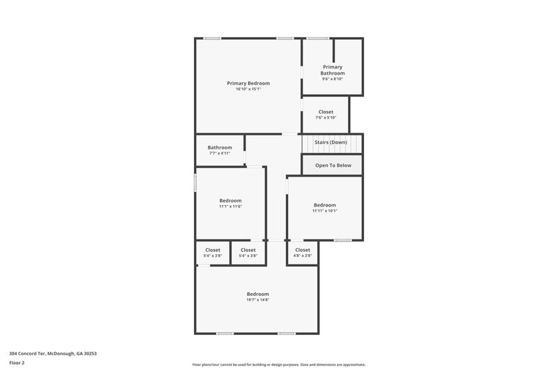 2,160/Mo, 304 Concord Terrace McDonough, GA 30253 Floor Plan View