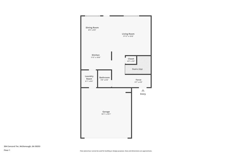 2,160/Mo, 304 Concord Terrace McDonough, GA 30253 Floor Plan View 2