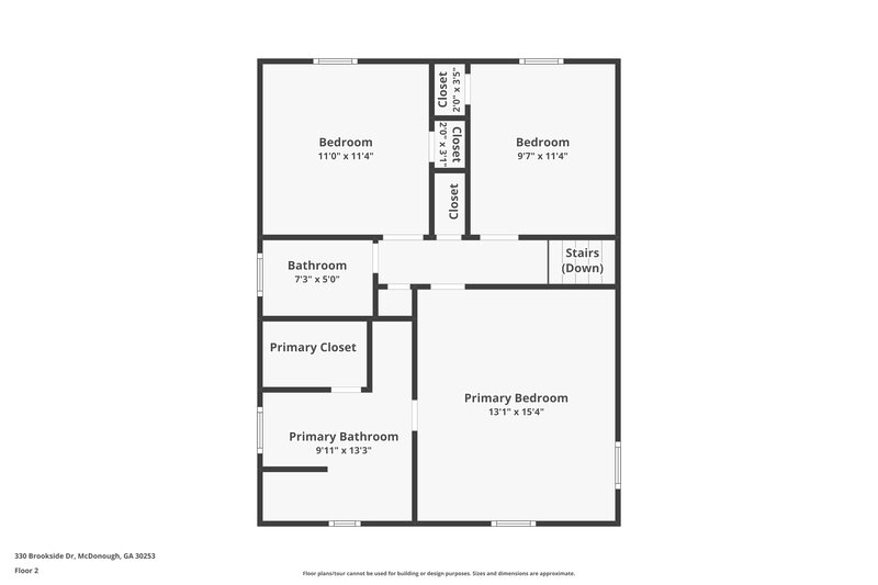 1,750/Mo, 330 Brookside Drive McDonough, GA 30253 Floor Plan View 2