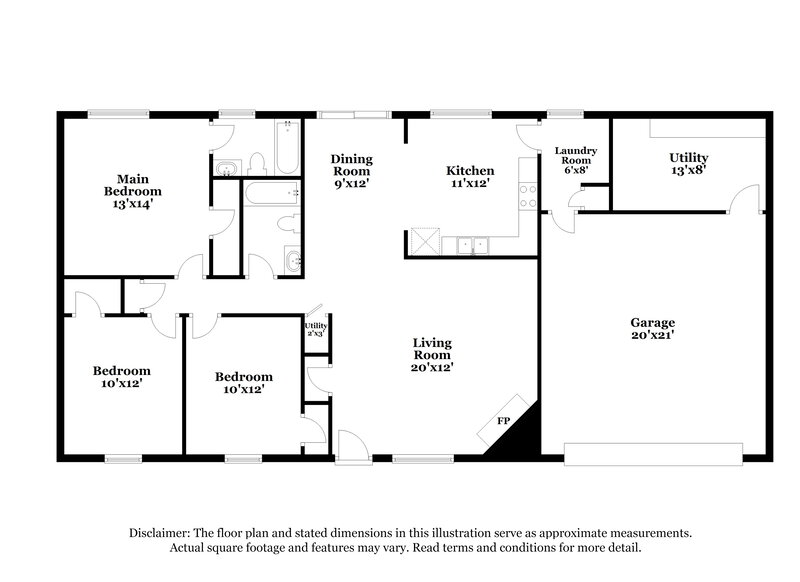 1,855/Mo, 2464 Hewatt Road Snellville, GA 30039 Floorplan View