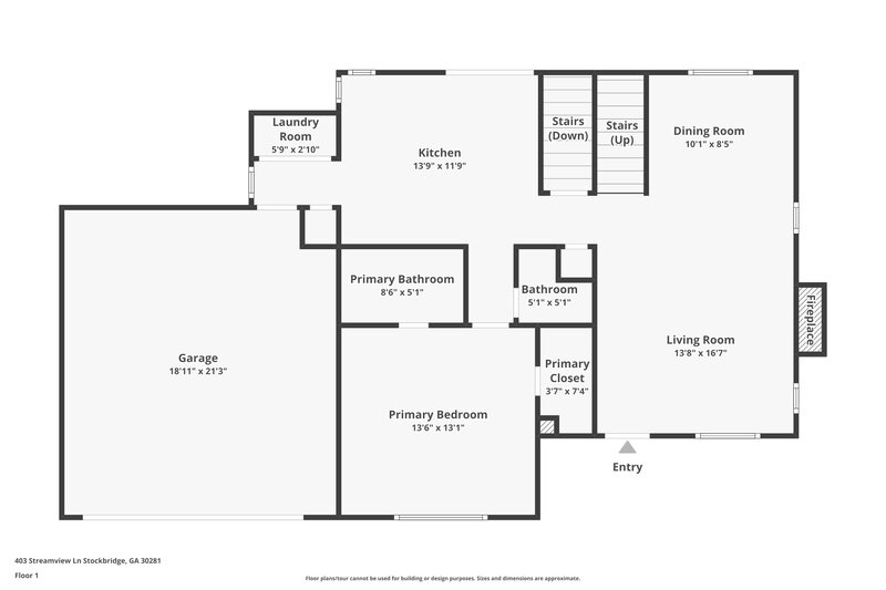2,490/Mo, 403 Streamview Lane Stockbridge, GA 30281 Floor Plan View 2