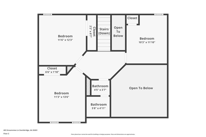 2,490/Mo, 403 Streamview Lane Stockbridge, GA 30281 Floor Plan View 3