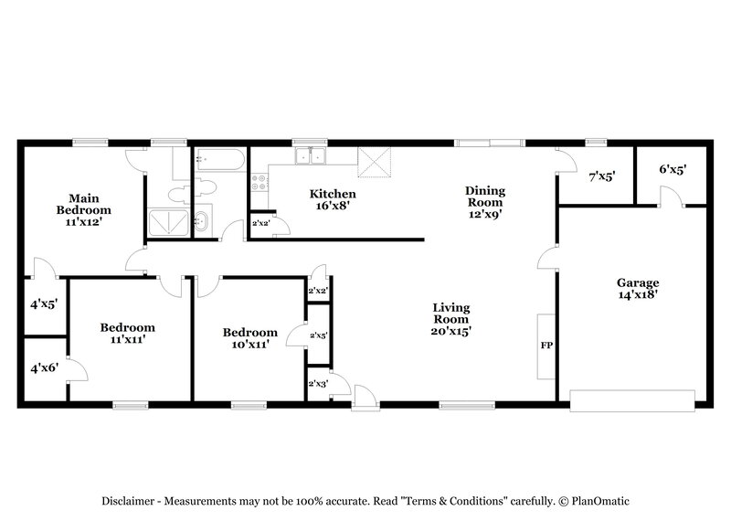1,605/Mo, 80 Allison Court Stockbridge, GA 30281 Floor Plan View