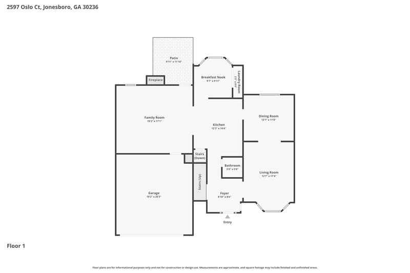 2,335/Mo, 2597 Oslo Ct Jonesboro, GA 30236 Floor Plan View 2