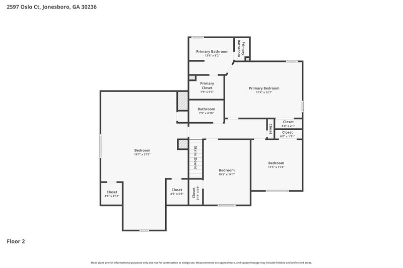 2,335/Mo, 2597 Oslo Ct Jonesboro, GA 30236 Floor Plan View 3
