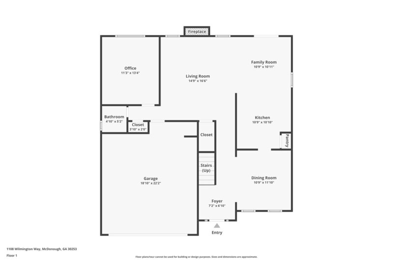 2,440/Mo, 1108 Wilmington Way McDonough, GA 30253 Floorplan View