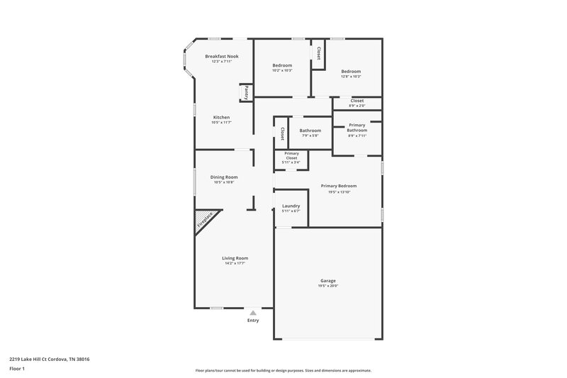 1,840/Mo, 2219 Ligney Creek Ln Snellville, GA 30039 Floor Plan View