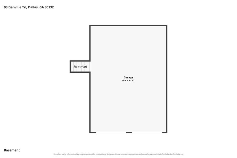 1,675/Mo, 93 Danville Trail Dallas, GA 30132 Floor Plan View