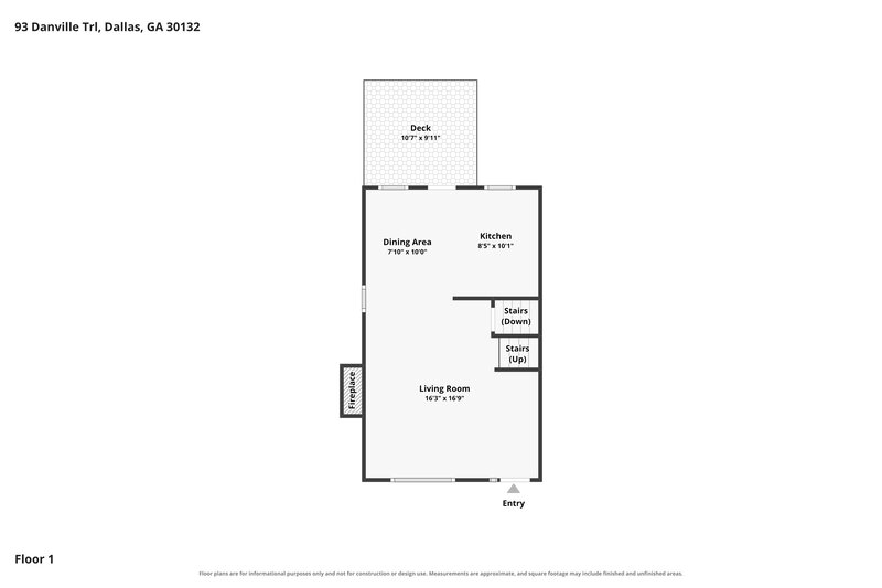 1,675/Mo, 93 Danville Trail Dallas, GA 30132 Floor Plan View 2