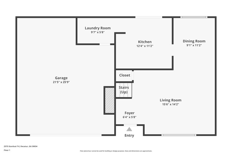 1,960/Mo, 2575 Stardust Trl Decatur, GA 30034 Floor Plan View