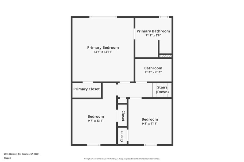 1,960/Mo, 2575 Stardust Trl Decatur, GA 30034 Floor Plan View 2