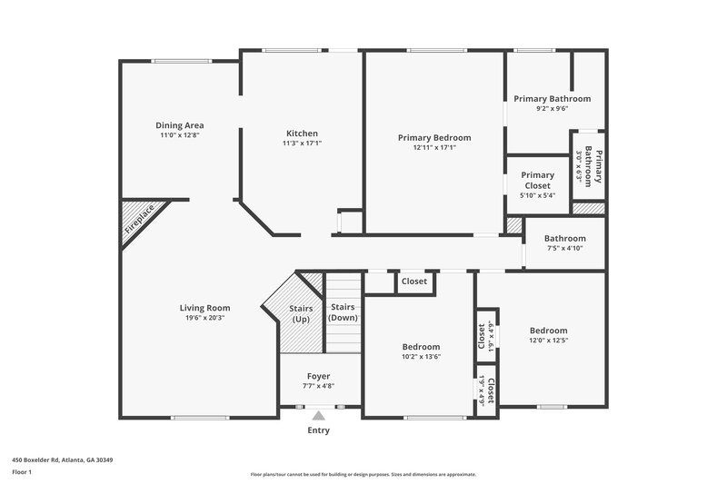 2,555/Mo, 450 Boxelder Rd Atlanta, GA 30349 Floor Plan View 2