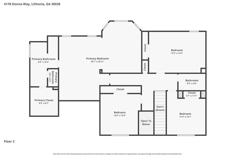 2,410/Mo, 4178 Donna Way Lithonia, GA 30038 Floor Plan View 2