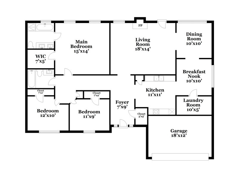 1,930/Mo, 95 Hallmark Lane Covington, GA 30014 Floor Plan View