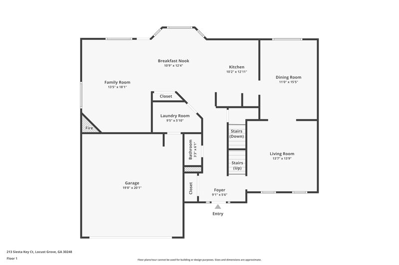 1,885/Mo, 213 Siesta Key Ct Locust Grove, GA 30248 Floorplan View