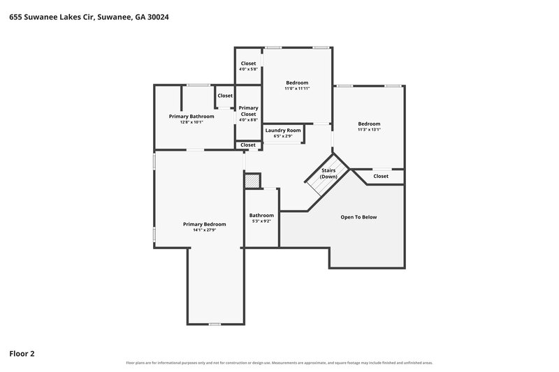 2,340/Mo, 655 Suwanee Lakes Cir Suwanee, GA 30024 Floor Plan View 2