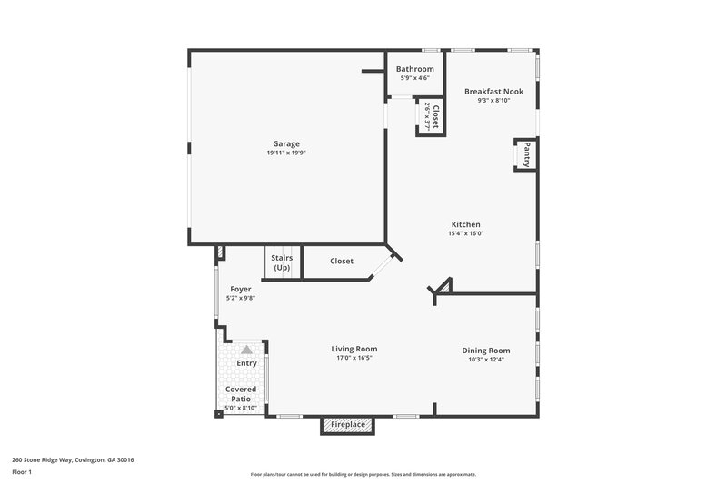 2,035/Mo, 260 Stone Ridge Way Covington, GA 30016 Floor Plan View