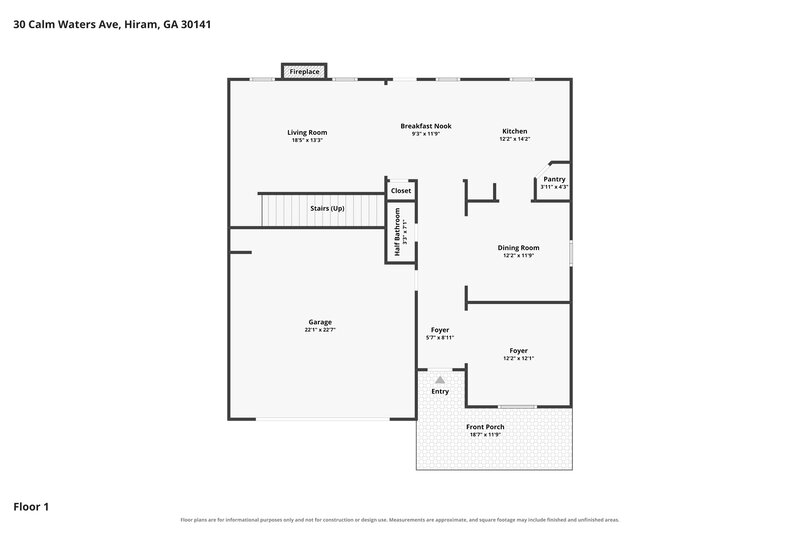 1,970/Mo, 30 Calm Waters Ave Hiram, GA 30141 Floorplan View