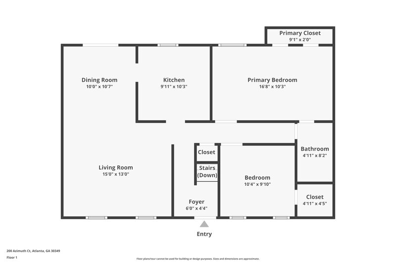 2,060/Mo, 200 Azimuth Ct College Park, GA 30349 Floor Plan View
