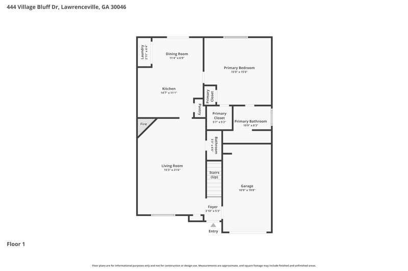 1,975/Mo, 444 Village Bluff Dr Lawrenceville, GA 30046 Floor Plan View