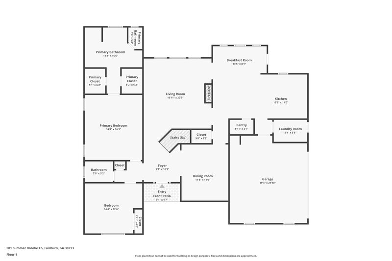3,910/Mo, 501 Summer Brooke Ln Fairburn, GA 30213 Floor Plan View