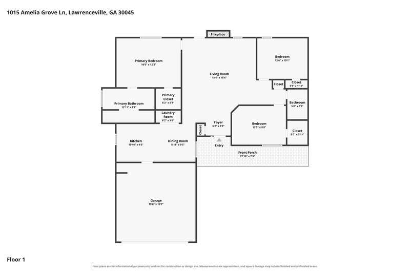 0/Mo, 1015 Amelia Grove Ln Lawrenceville, GA 30045 Floor Plan View