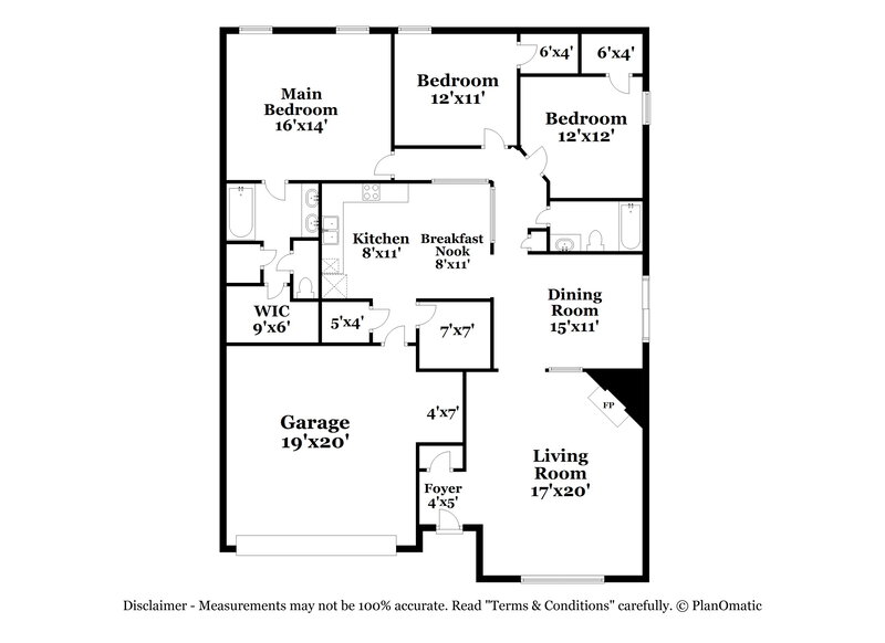 1,915/Mo, 4848 Wilkins Station Dr Decatur, GA 30035 Floor Plan View
