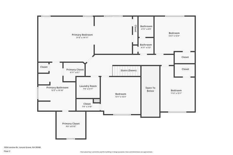 2,480/Mo, 1024 Levista Dr Locust Grove, GA 30248 Floor Plan View 2