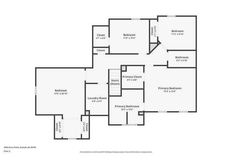 2,205/Mo, 3695 Perry Pt Austell, GA 30106 Floorplan View 2