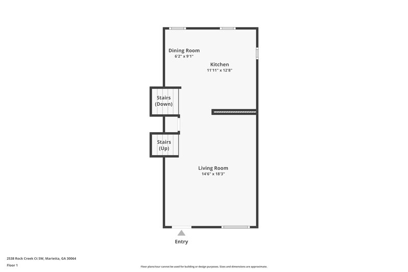 1,890/Mo, 2538 Rock Creek Ct Sw Marietta, GA 30064 Floor Plan View