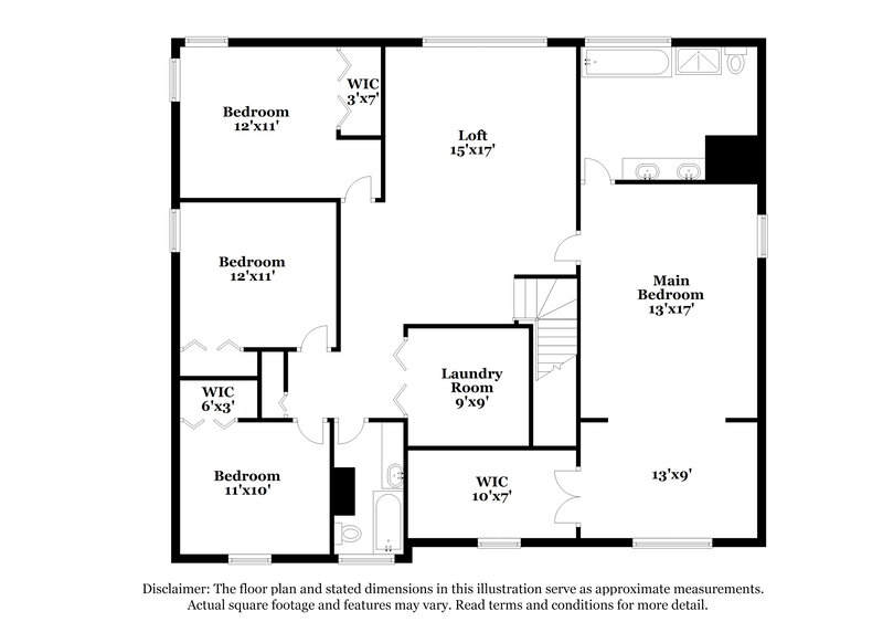 2,210/Mo, 3606 Cape Ln Conyers, GA 30013 Floor Plan View