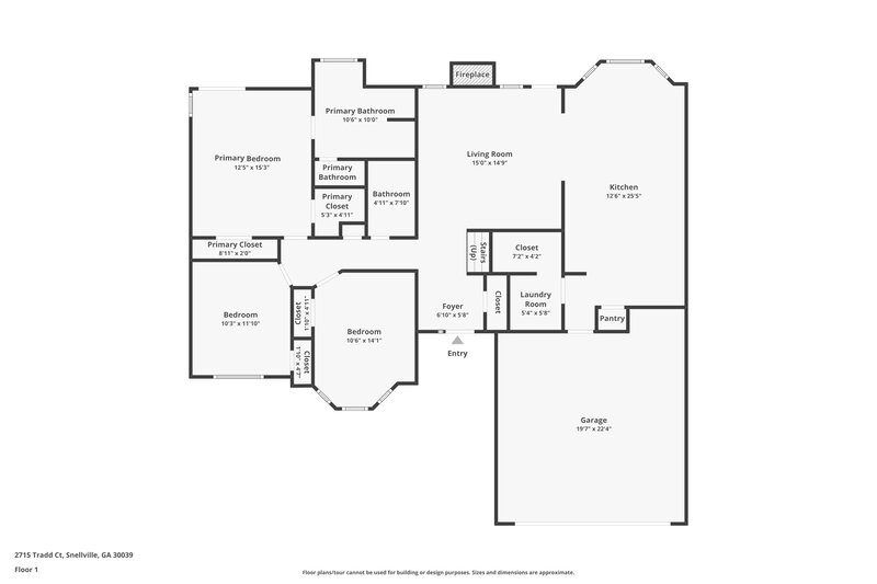 1,955/Mo, 2715 Tradd Ct Snellville, GA 30039 Floorplan View