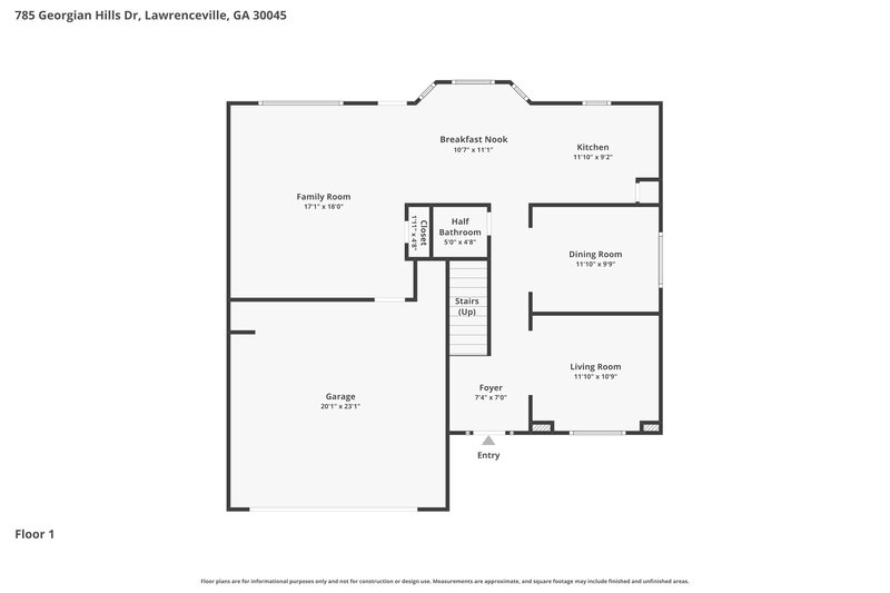2,390/Mo, 785 Georgian Hills Dr Lawrenceville, GA 30045 Floor Plan View
