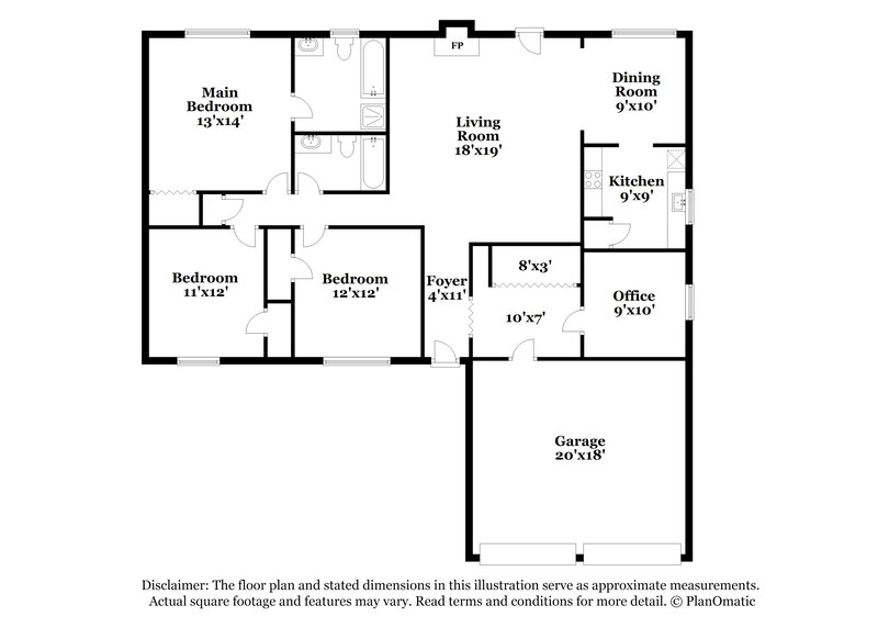 1,905/Mo, 9162 S Sterling Lakes Dr Covington, GA 30014 Floor Plan View